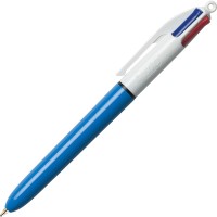 BIC 4 Color Ball Pen, Medium Point, 1.0mm, Assorted, 12 Pens