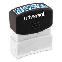 Universal 10056 Message Stamp, for Deposit ONLY, Pre-Inked One-Color, Blue 