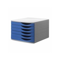 Jalema 2686356160 drawer box, 6 closed drawers, light grey/blue