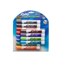 EXPO Original Dry Erase Markers, Chisel Tip, Assorted Colors, 12