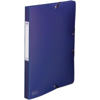 ELBA MEMPHIS DOCUMENT BOX FILE PLASTIC A4 LIGHT BLUE