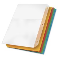Cardinal(R) Poly Ring Binder Pockets, Multicolor, Pack Of 5