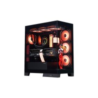 Sama Neview ATX Mid Tower Tempered Glass Computer Case - Black 