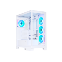 Sama Neview ATX Mid Tower Tempered Glass Computer Case - White 