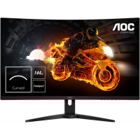 AOC C32G1 32" Curved Frameless Gaming Monitor, FHD 1920x1080, VA panel, 1ms MPRT, 144Hz, FreeSync, DisplayPort/HDMI/VGA, VESA, black