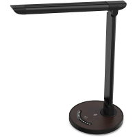 LED Dimmable Desk Lamp With USB Charging Port Black