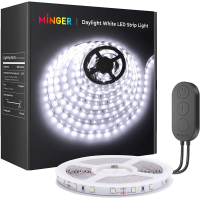MINGER Led Strip Light 16.4ft, Dimmable for Mirror, Closet, Cabinet, 6500K Bright Daylight White