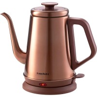 Gooseneck 1.0L Electric Kettle - Stainless Steel Pour Over W/ Auto Shut - Off Protection - Copper (1000W) 