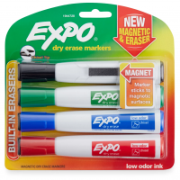 Expo Chisel Tip Magnetic Dry Erase Markers - 4 Pack