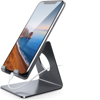 Lamicall Cell Phone Stand, Phone Dock : Cradle, Holder, Stand, Compatible with Phone 12 Mini 11 Pro Xs Xs Max Xr X 8 7 6 6s Plus 5 5s 5c All Android Smartphone Charging, Accessories Desk - Gray