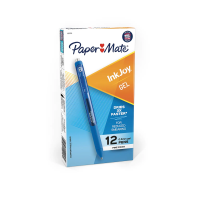 Paper Mate 1951722 InkJoy Blue Ink with Blue Barrel Color 0.5mm Retractable Gel Pen - 12/Pack