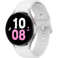 Samsung Galaxy Watch 5 44mm Bluetooth Smartwatch - Silver Bezel w/ White Band