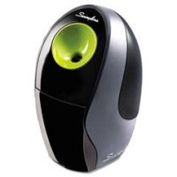 Swingline Compact Electric Pencil Sharpener - Handheld - Battery Powered - Graphite, Green - 1 Each