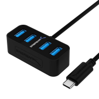 Sabrent 4-Port USB-C to USB 3.0 Mini Portable Hub,[1-Foot Cable] The World's Smallest USB 3.0 Hub (HB-MNCB)