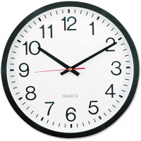 Universal Round Wall Clock Quartz Black 12.5inch