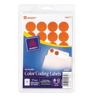 AVERY COLOR CODING LABELS, 3/4In (DIAMETER) - LIGHT BLUE