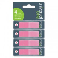 Pop-Up Page Flags 1/2 x 1-7/10, Pink, 140 per Pack