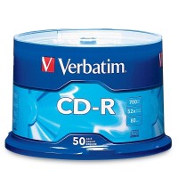 Verbatim 94691 700 MB CD-R Disc - 52x - Spindle - 50-Pack