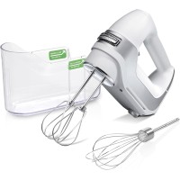 Hamilton Beach Professional 5-Speed Electric Hand Mixer - Stainless Steel Beaters & Whisk - White (62652)