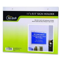 NuDell Clear Plastic Sign Holder, Wall Mount, 11 X 8 1/2