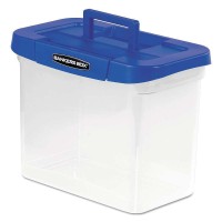 Bankers Box Heavy Duty Portable Plastic File Box with Hanging Rails - Letter 