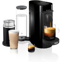 Nespresso VertuoPlus Coffee and Espresso Machine by De'Longhi W/ Milk Frother - Black 