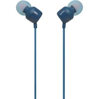 JBL Tune 110 Wired Earbuds, 1-Button Remote Microphone – Blue