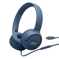 JBL Tune 520C USB-C Wired On-Ear Headphones – Blue