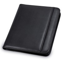 Zipper Padfolio with iPad/Tablet Pocket Black