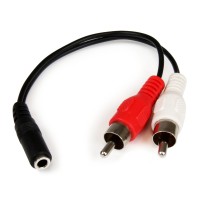 Stereo Audio Cable - 3.5mm Female to 2x RCA Male