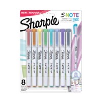 Sharpie S-Note Creative Markers, Assorted Ink Colors, Bullet/Chisel Tip,  8 Pack