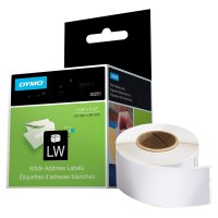  DYMO 30251 LabelWriter Address Labels, 1 1/8 x 3 1/2, White, 130 Labels/Roll, 2 Rolls/Pack