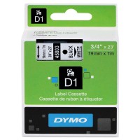 DYMO D1 High-Performance Polyester Removable Label Tape Black on White (45803)