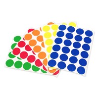 AVERY PERMANENT COLOR CODING LABEL .75In ROUND, 1008/PACK ASSORTED