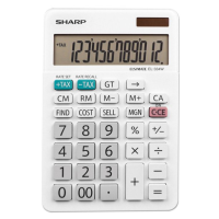 Sharp EL-334WB 12-Digit Desktop Calculator, White