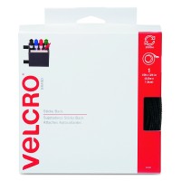 VELCRO Brand 15ft x 3/4in I Black Tape Roll with Adhesive I Cut Strips to Length I Stick on Hook and Loop Fasteners to Organize Home Office or Classroom (90081)