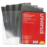Universal® Plastic Report Cover w/Clip, Letter, Holds 30 Pages