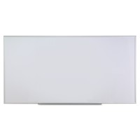 Universal 96" x 48" White Melamine Dry-Erase Board with Satin-Finished Aluminum Frame (UNV43627)
