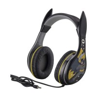 eKids Batman Headphones for Kids, Wired Headphones (3.5mm Jack) 
