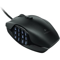 Logitech G600 MMO RGB Backlit Gaming Mouse - 20 Programmable Buttons - Black