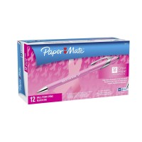Paper Mate, PAP70672, FlexGrip Pink Ribbon Retractable Pen, 12 