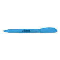 Universal Pocket Clip Highlighter Fluorescent Blue 1x