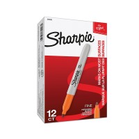 Sharpie Fine Point Permanent Marker Orange 12x