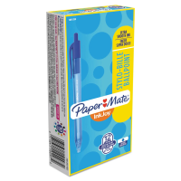 Paper Mate InkJoy 100 RT Ballpoint Retractable Pen - Medium 1.0mm - Blue Ink (12/Pack)  - PAP1951253