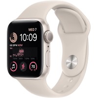 Apple Watch SE (2nd Gen) w/Starlight Aluminum Case & Starlight Sport Band - M/L [GPS 40mm]