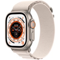 Apple Watch Ultra 49mm Titanium Case with Starlight Alpine Loop - Medium (GPS + Cellular) 