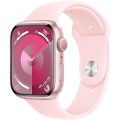 Apple Watch Series 9 (GPS) Pink Aluminum Case with Light Pink Sport Band - 41mm S/M