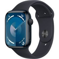 Apple Watch Series 9 (GPS) Midnight Aluminum Case with Midnight Sport Band - 45mm S/M