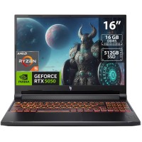 Acer Nitro V16 (1920x1200) IPS 180Hz Gaming Laptop - AMD Ryzen 5 240, NVIDIA GeForce RTX 5050 (8GB GDDR7), 16GB RAM, 512GB SSD