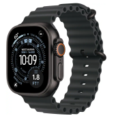 Apple Watch Ultra 3 49mm Titanium Case with Black Ocean Band - Black (GPS+Cellular)